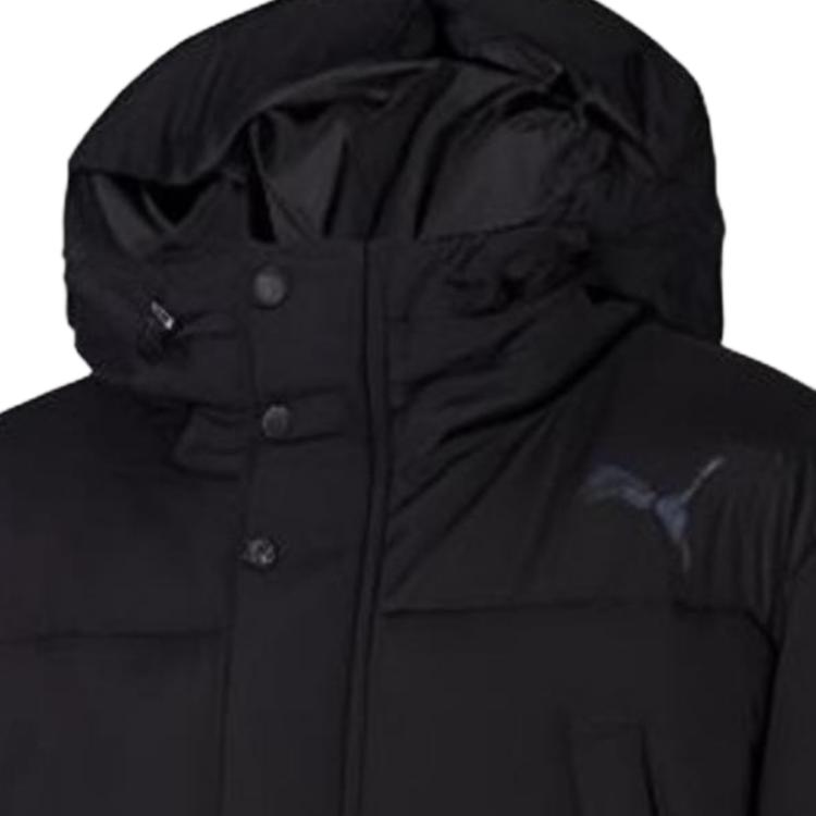 Puma Lässige Warme Lange Daunenjacke mit Kapuze Herren Oberbekleidung Schwarz 898443-01