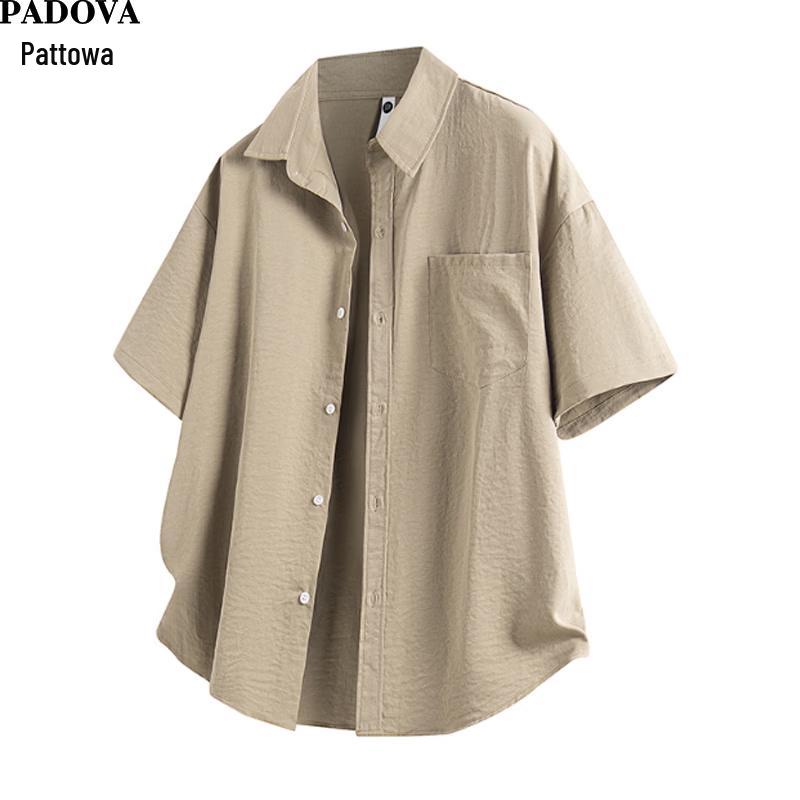 Patova Men s Ice Silk Short Sleeve Casual Shirt XL