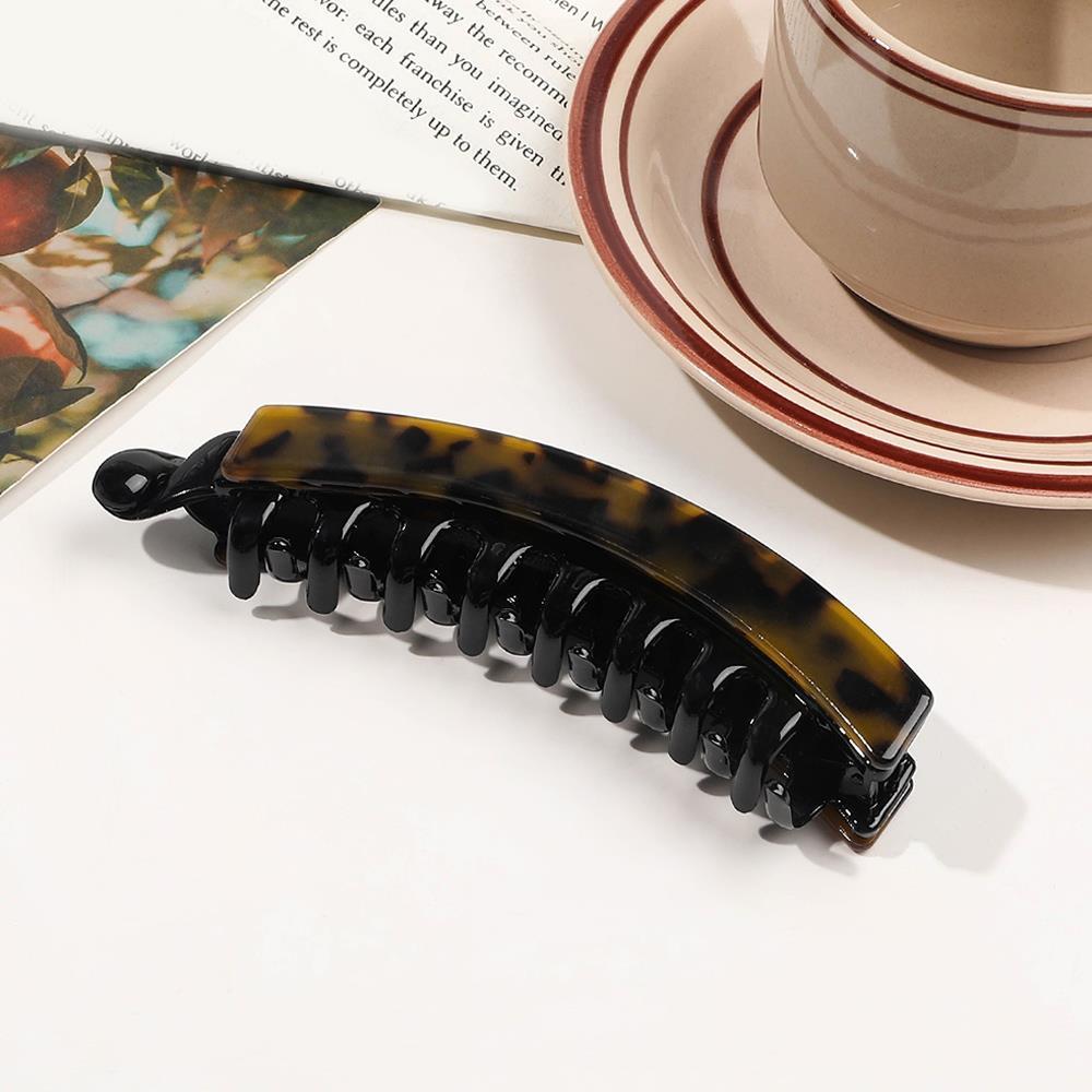 13cm Large Ponytail Claw Clip Vertical Banana Hair Clips Women's One-word Clip Twist Hairgrips Fashionable Hair Accessories
