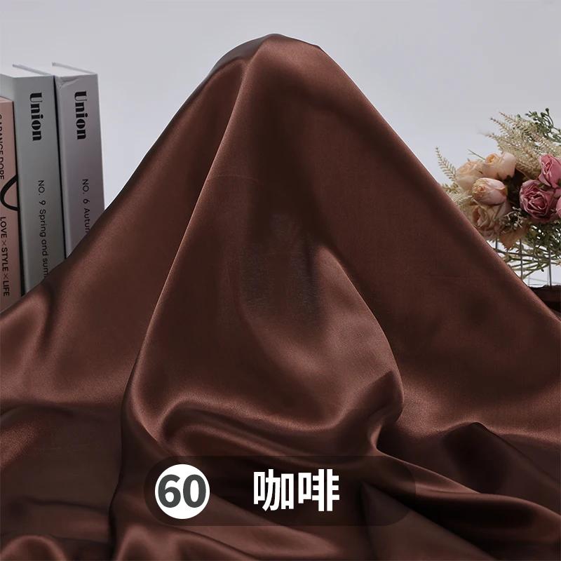 Soft Smooth Satin Fabric By The Meter for Clothes Hanfu Gift Box Lining Wedding Decoration DIY Sewing Cloth Plain White Purple