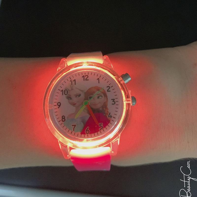 LED Frozen Cartoon Silicone Watch for Kids