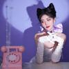 1pair Satin Glove Women Evening Party Mittens Solid Color Long Finger Mittens for Men and Women