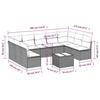 VidaXL Garden Lounge Set with Cushions 10 Pcs Grey Wicker 3218080