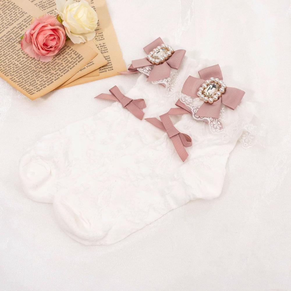 Sweet Style Lace Ankle Socks Bow Lolita Cotton Socks Gift Summer Spring Socks Women