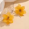 Delysia King Women Romantic Temperament Acrylic Petal Earrings Girl 2025 Cute Lifelike Flower High Grade Ear Stud