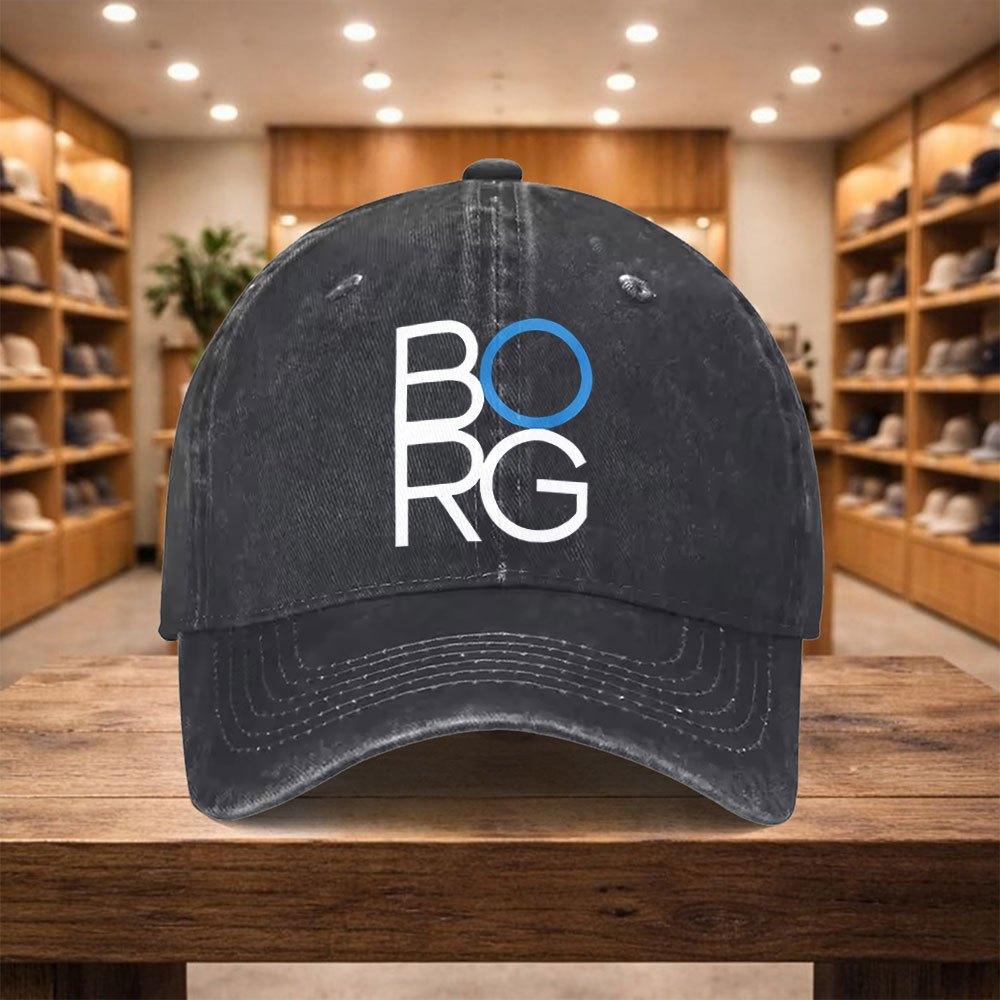 Pc BORG Adjustable Snapback Baseball Cap Lightweight Unisex Hat Suitable for Sports Travel Streetwear Adjustable Buckle C