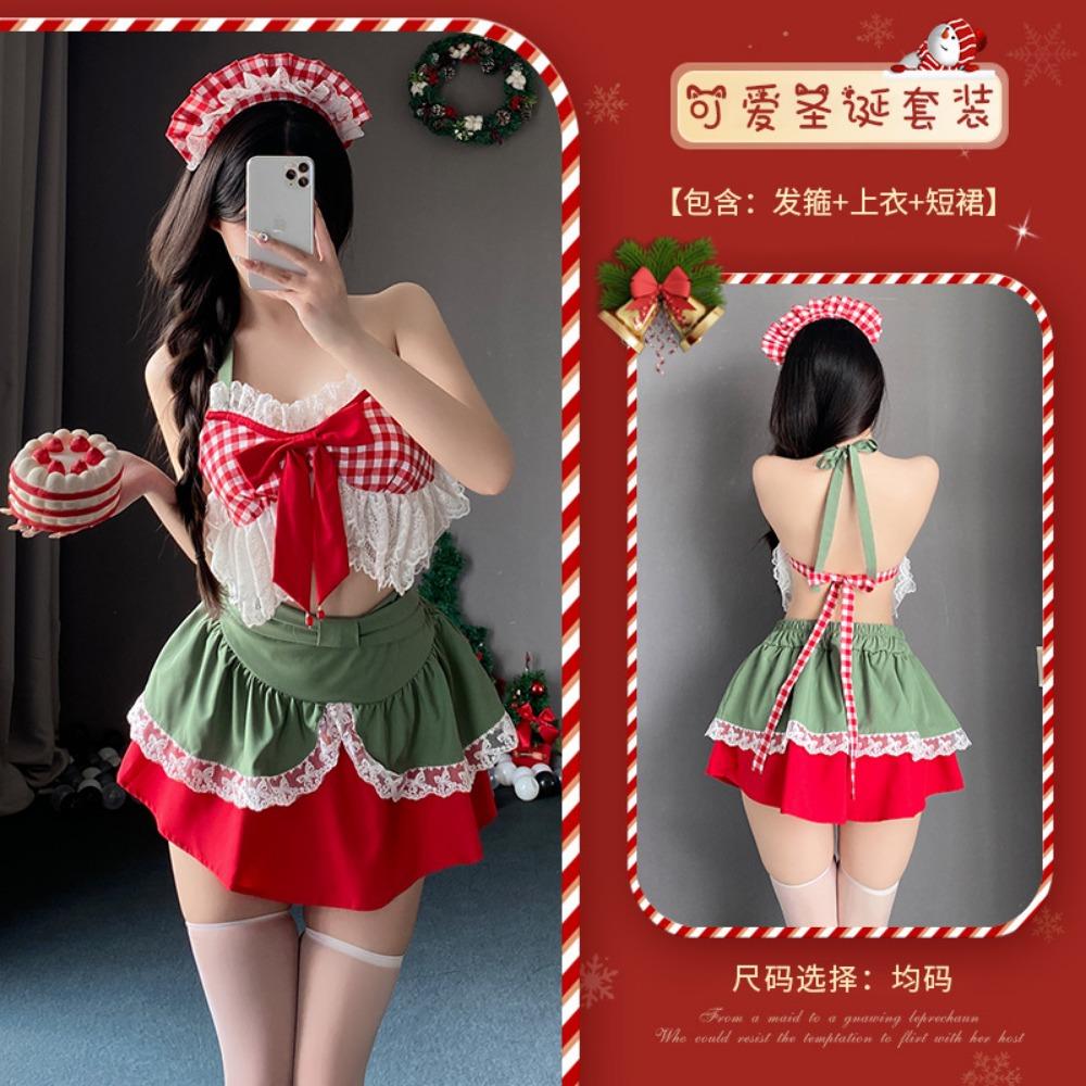 Xianyi Sex Underwear Christmas Clothing Sweet Girl Uniform Cute Maid Clothing Bed Passion Small Breast Set Temptation 655