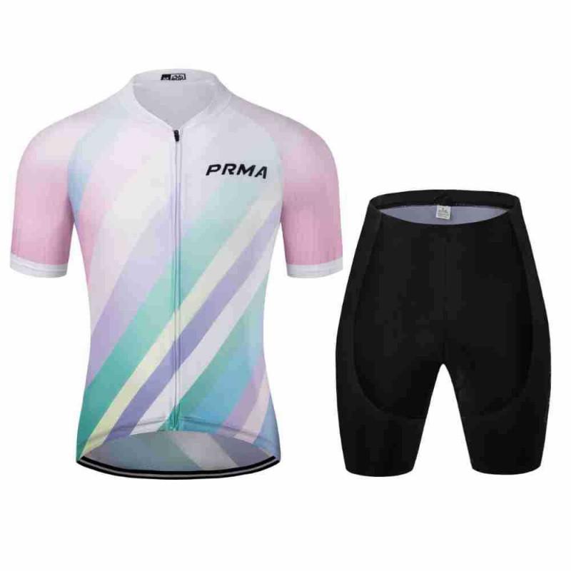 Unisex Cycling Jersey Shorts Set Road Bike Outdoor Riding Breathable Quick-Dry Performance Wear