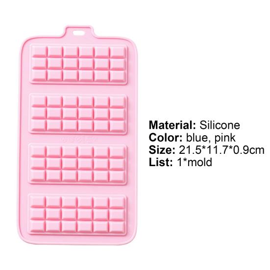 4 Cavity Chocolate Mold Non-stick Easy to Clean Silicone DIY Chocolate Chip Mold for Home