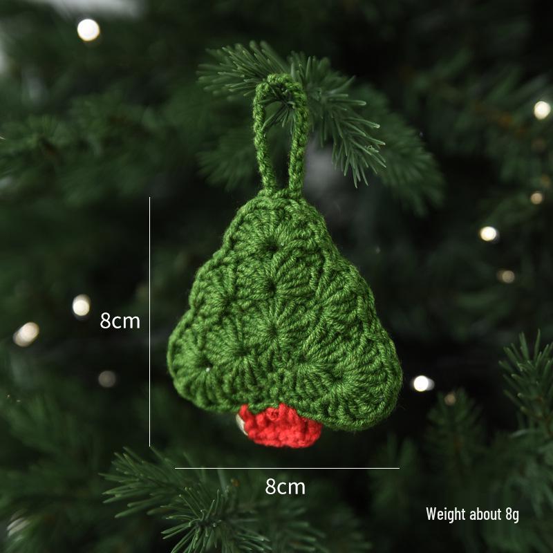 Hand-knit Snowflake Santa Claus Christmas Tree Ornament