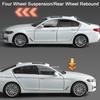 1:24 Scale 530LI 760LI Car Model Toy Alloy Body Rubber Tires Sports Cars Wheel Steering Shock Absorption Models Decorative Gifts