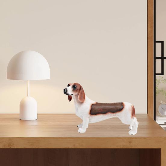 Simulated Dog Figurine PVC Puppy Model Miniature Animal Statue Sculpture Educational Toy Desktop Decoration Ornament Dog Lovers Gift