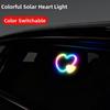 Dashboard Mounted Solar Powered Car Light Including Heart Shaped LED And Multiple Lighting Mode For Easy Use