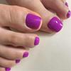 24pcs Press On Toenails Short Artificial Toenail Full Cover False Toe Nail Pedicure Decors For Women Who Seeking Styles