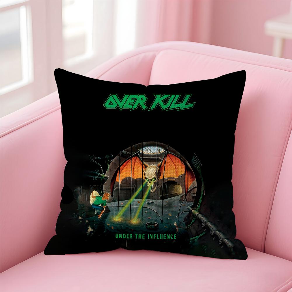 OOverkill Band Cushion Cover Natural Linen Pillow Case DoubleSided Print Decorative Sofa Pillowcase Home Decor Gift
