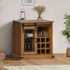 VidaXL Buffet HALDEN with Sliding Door 80x40x80 Cm Solid Wood, Storage Cabinet, Kitchen Storage Cabinet, 4018421