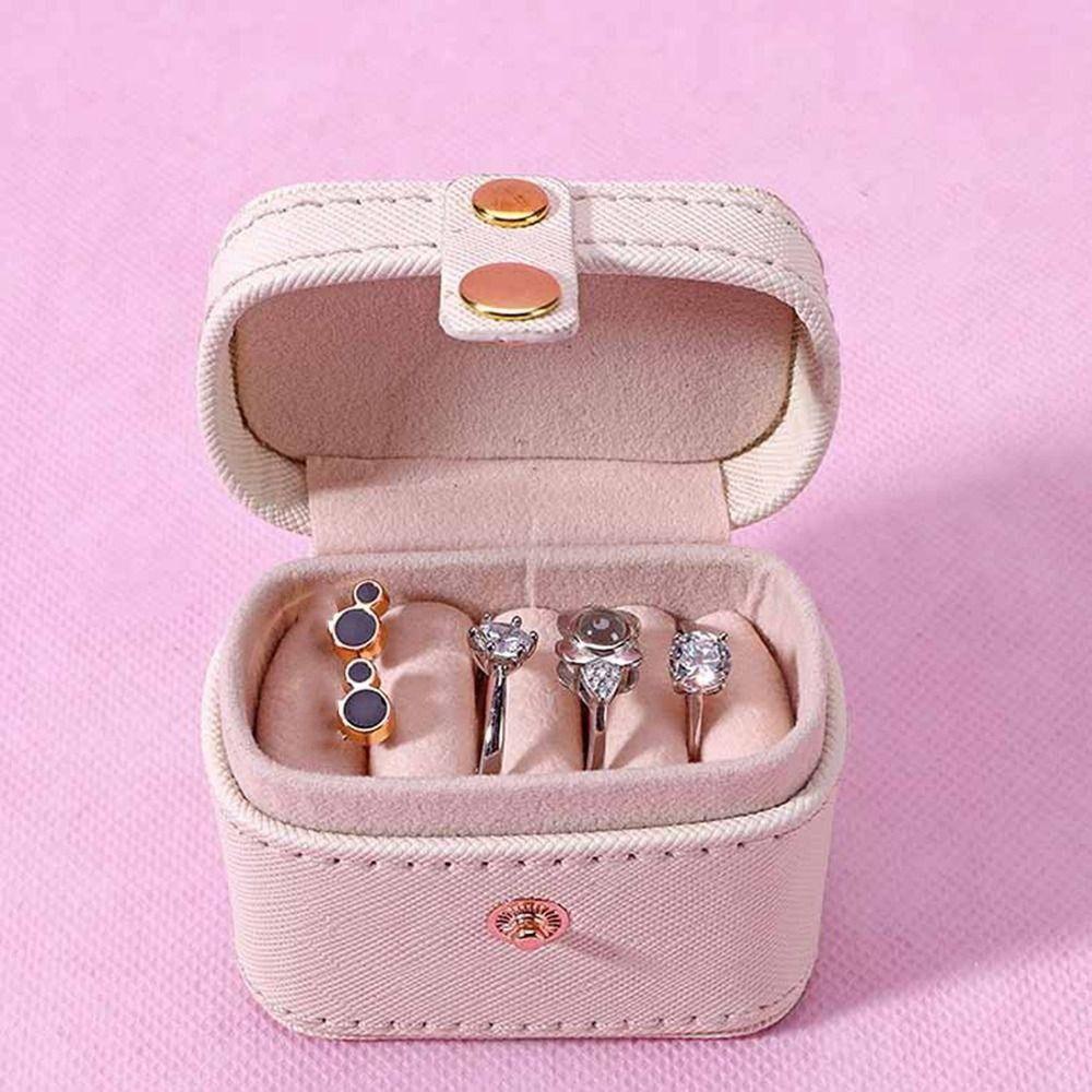 Holder PU Ring Packaging Earrings Jewelry Storage Ring Box Jewelry Display Case Jewelry Organizer