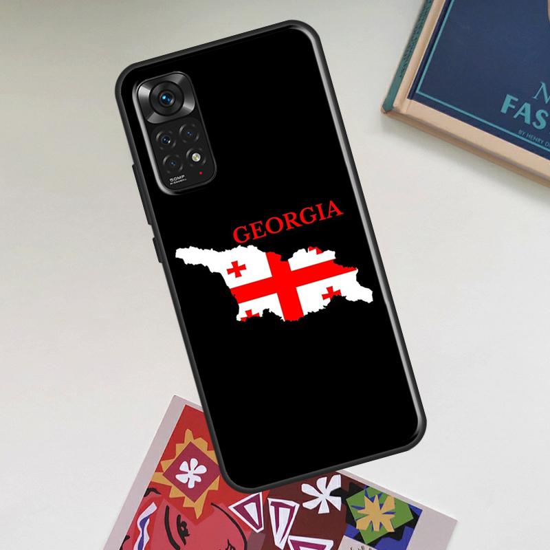 Georgia Flag Case For Xiaomi Redmi Note 12 Pro Plus 8 9 10 11 Pro 8T 9S 10S 11S 12S 9C 10A 10C 12C Cover