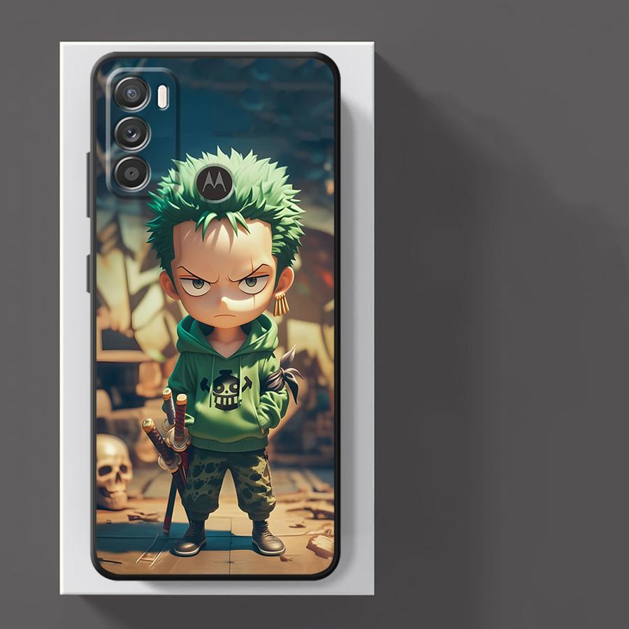 Cartoon One Piece Collage Zoro Case for Motorola Moto G52 G60 G51 G73 G32 G50 G72 G60s G53 G30 Edge 20 Pro 30 Lite G71 G22