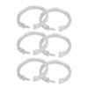 24Pcs Curtain Rings ABS Transparent O Shape Shower Curtain Hooks for Bathroom Shower Rod