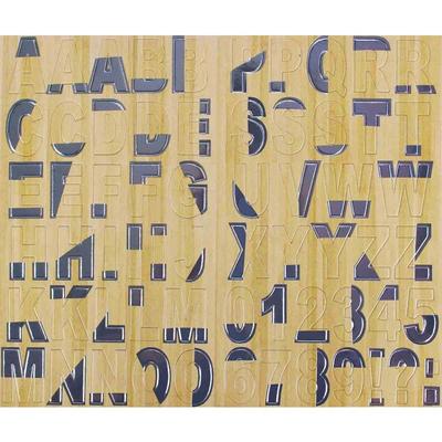 MégaCréa DIY - Cardboard Alphabet and Number Stickers 3.5 Cm Silver X 63 Pieces