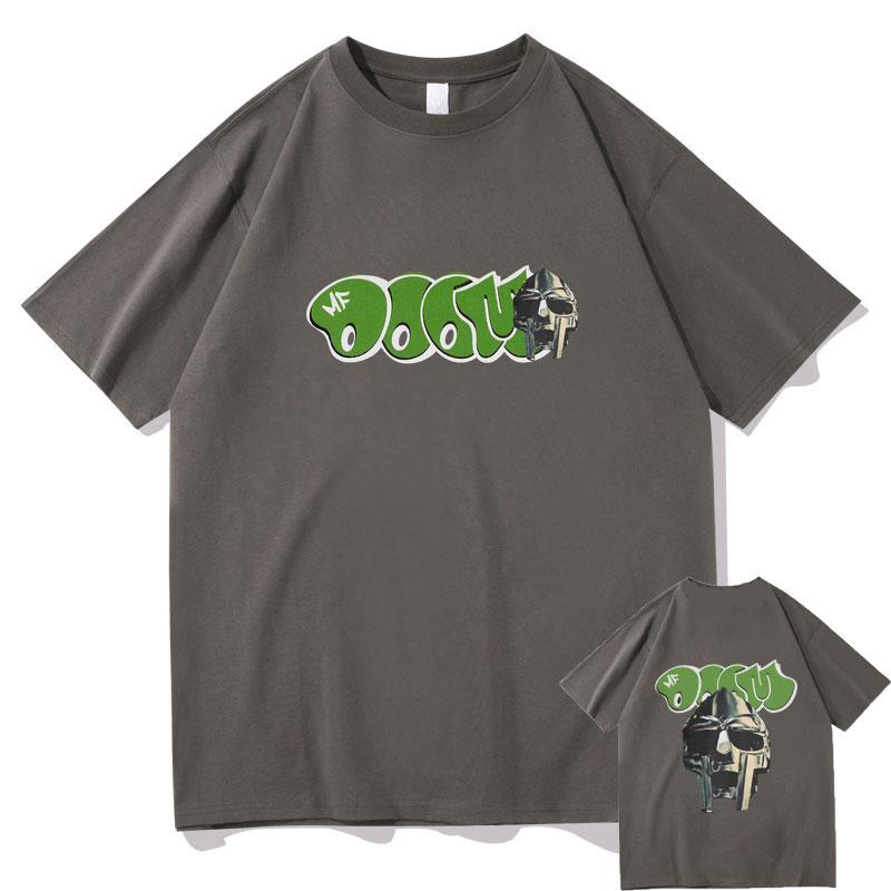Rapper Mf Doom Madlib Madvillain Maske Grafik T-Shirts Herrenmode Vintage Trend T-Shirts Herren Damen Hip Hop Übergroßes T-Shirt