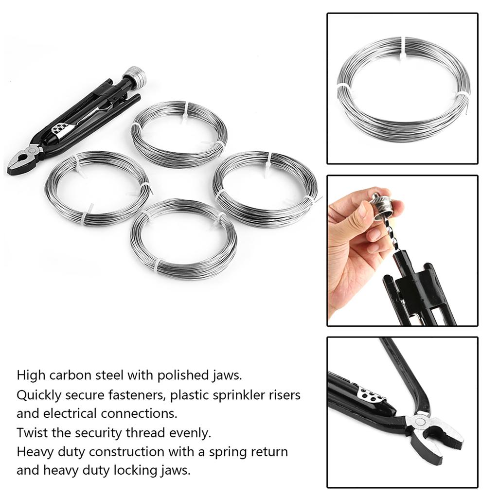 6-tommers sikkerhetstråd av høykarbonstål med vridningslåsing