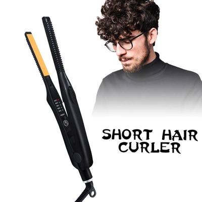 2-in-1-Haarglätter, Lockenwickler, professionelles Keramik-Glätteisen für kurzes Haar, Damen und Herren, Bartglätter