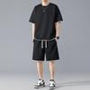 Men's Trendy Waffle Weave Sports Suit: Breathable Short Sleeve & Loose Fit Shorts Two-Piece Set