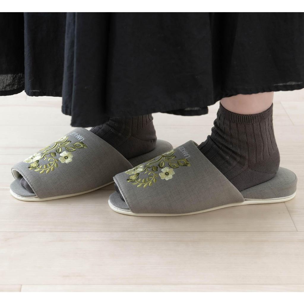 LANCETTI Senko Liguria Size 47170 Slippers, 23.5-25cm, Gray,