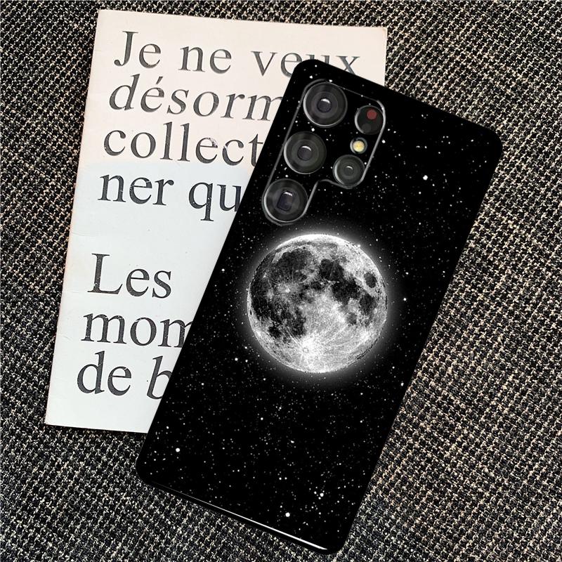 Moon Stars Space Case For Samsung Galaxy S25 S24 Ultra S20 S21 S22 S23 Ultra S9 S10 Plus S25 FE Back Cover