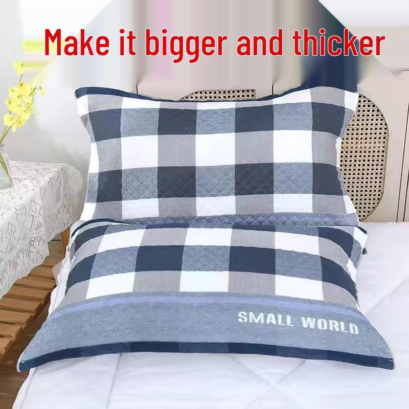 

Pure Cotton Sweat-Absorbing Pillowcase Double Pack - Thickened Old-Fashioned Shanghai Style 52x78 cm