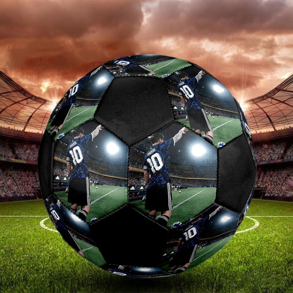 King Leo size5 Soccer Ball, colorful, suitable for all ages, machine-stitched, PVC material, competition grade,durable and high bounce