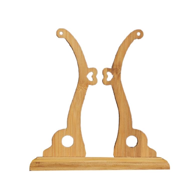 Round Fan Holder Stable Bamboo Fan Bracket Frame Display Tool Desktop Decoration