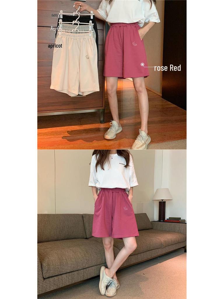 Women's High-Waist Korean Style Casual Summer Shorts - 2024 Trend for Yoga, Home, & Sports