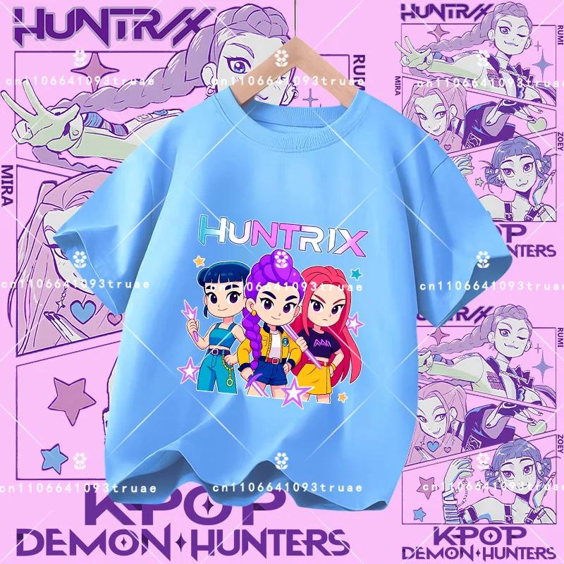 

Summer Kpop Demon Hunters Children s Clothing Short Sleeve T-shirt Kpop Demon Hunters Tiger Harajuk 130