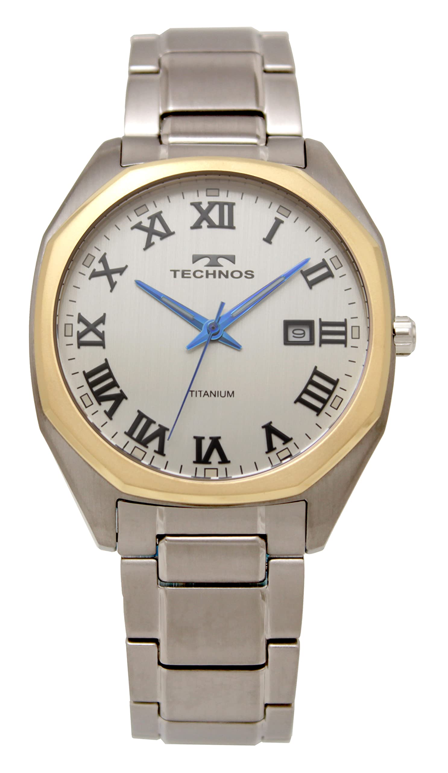 

[Technos] Date Titanium T9B68GS Men s Silver Watch