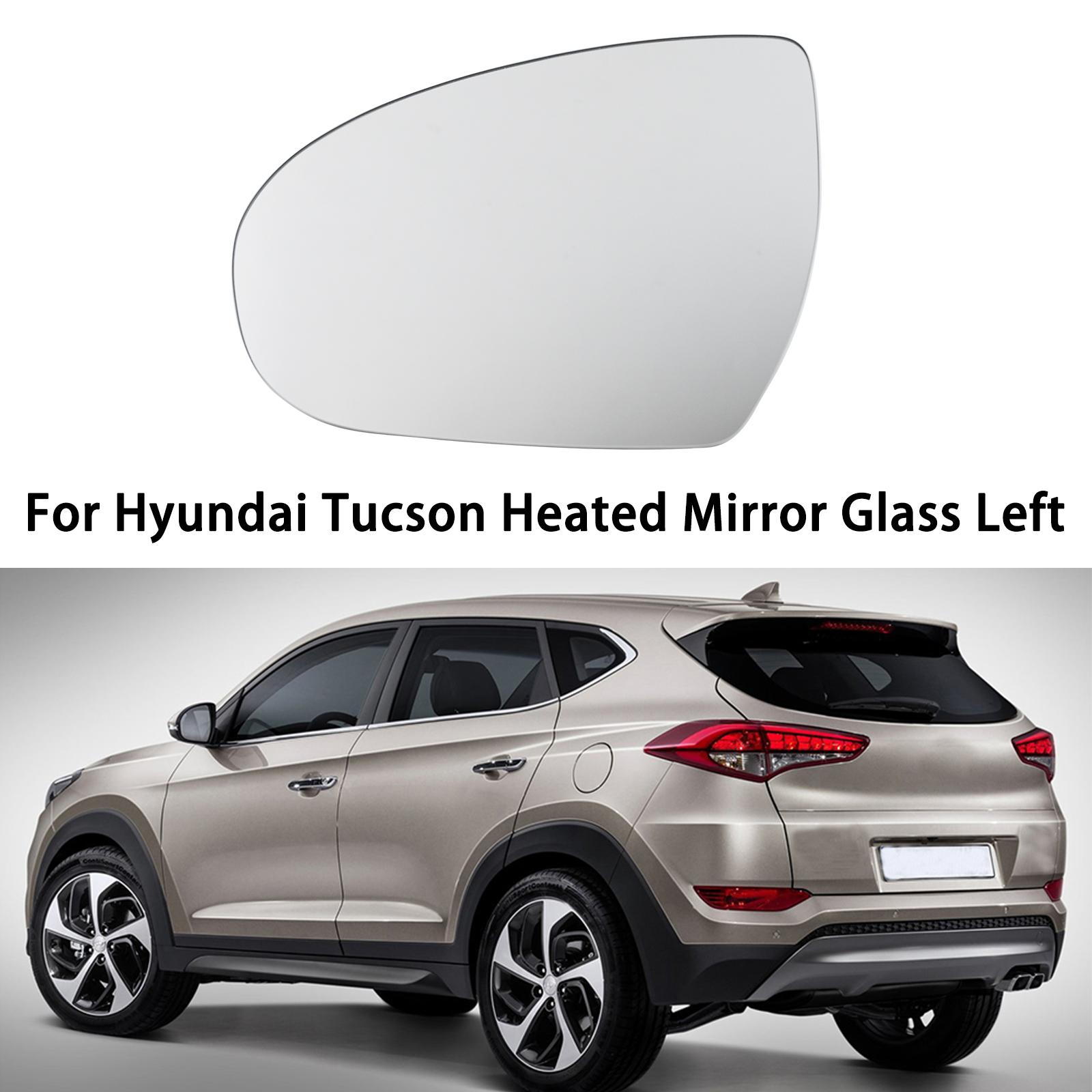 For Hyundai Tucson 2015 2016 2017 2018 2019 2020 Heated Rear View Mirrors Lenses Outer Rearview Side Mirror White Glass Left Side