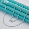 2mm O-Chain 40-75cm Necklace Silver Color Beautiful Jewelry