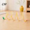 Cat Tunnel Toy S-Shape Toy, Foldable Wire Frame Play Tube for Indoor Cats, Hide And Seek Bendable Self-Play Hideout with Plush Mouse Interactive Toys