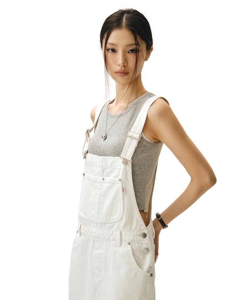 Deketeuumeon Signature Bib Overalls Skirts Dcwop002White