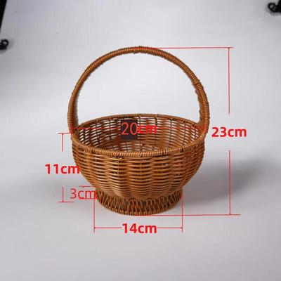 Yude Imitation Rattan Runder Obstkorb Set