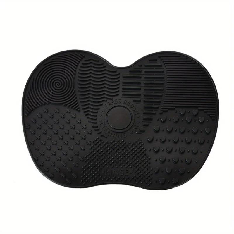Apple Shaped Silicone Makeup Brush Cleaning Pad with Multi Specification for Foundation Brush Cleaning  Beauty Tool with Suction Cup