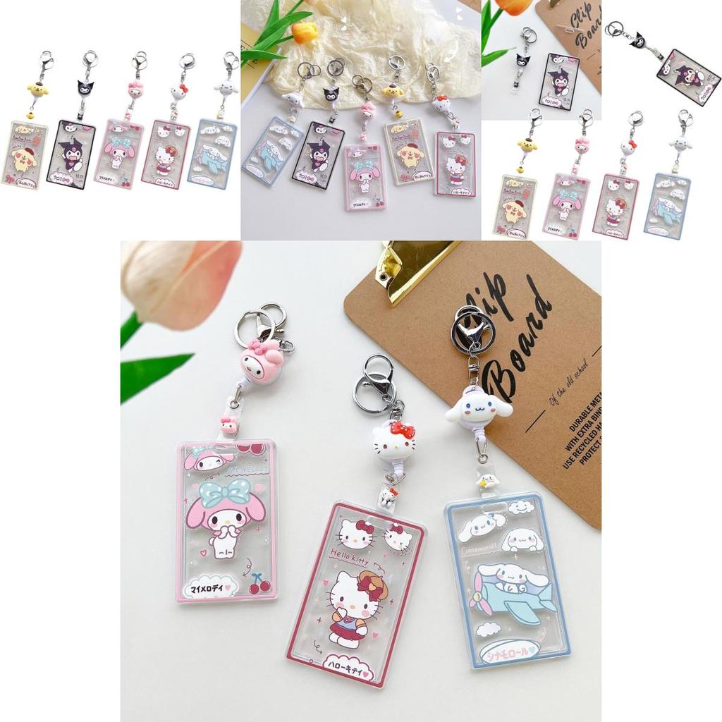 Transparent Card Sleeve With Sario Meledy Pudding Dog Print For School And Office