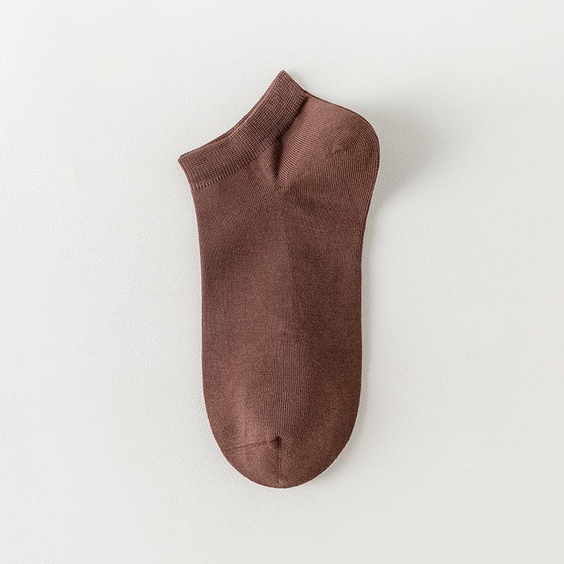 Socks Summer Men's Cotton Non-drop Heel Short Solid Colour Antibacterial Anti-odour Handmade Boneless Cotton Boat Socks