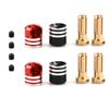 4Pcs/Set Battery Heatsink Bullet Plugs & Grips Kit 5.0mm For 1/10 Off-Road Truck RC Car Accessories Upgrade Part New