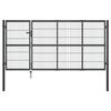 VidaXL Gate with Posts Steel 350 X 120 Cm Anthracite
