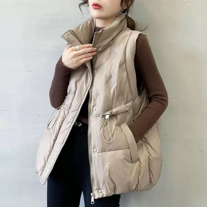 European version loose large size casual down jacket vest women's autumn and winter new embroidered vest vest jacket vest