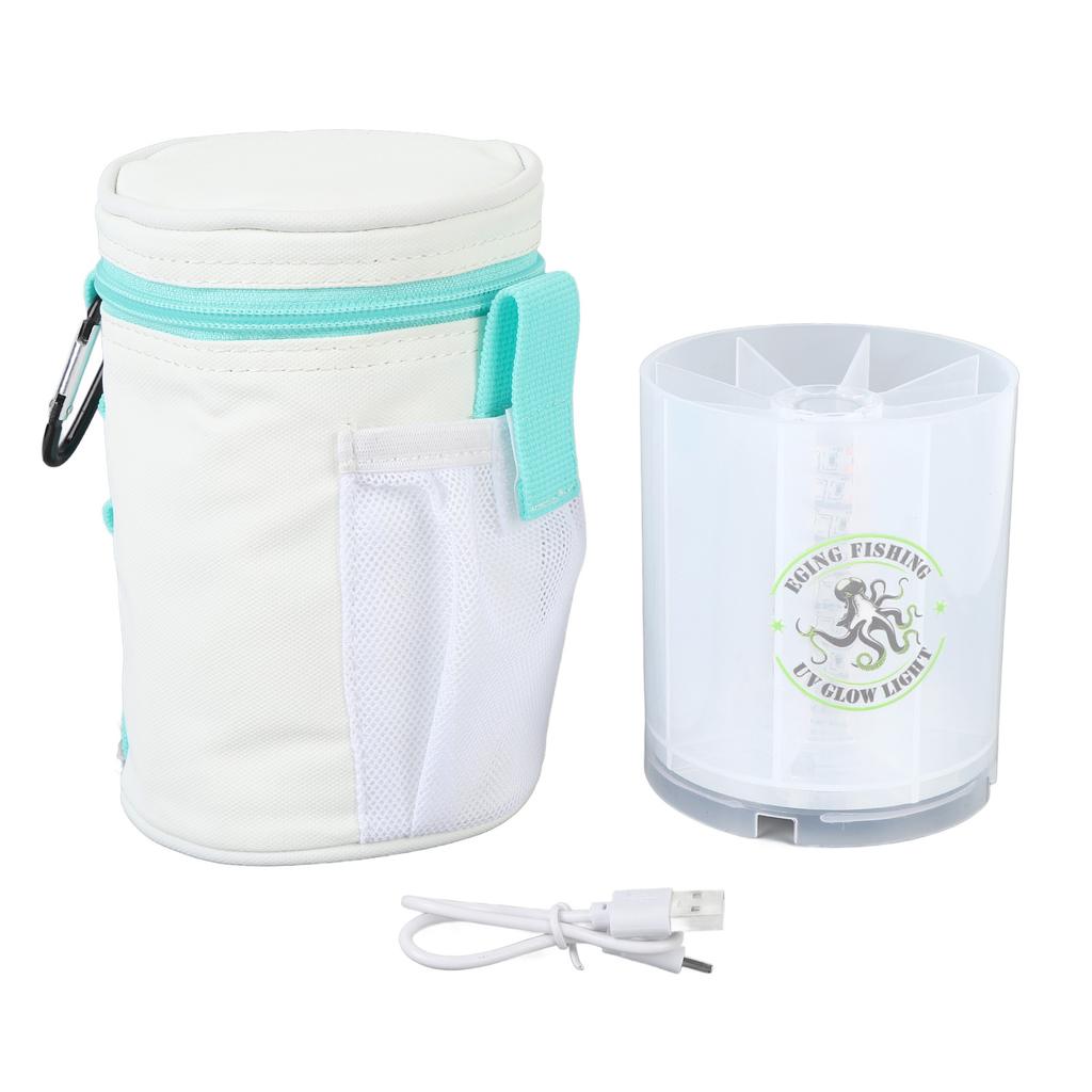 Fishing Bag with Glow Light UV Squid Jig Fill Light Type C Female Power Port Fishing Bag with Glow Light for Hard Bait Soft Bait