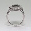 Antique Art Deco Silver Sapphire and Diamond Ring Bridal Wedding Marriage Engagement